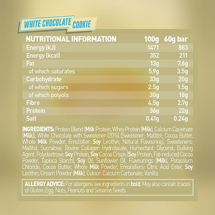 Grenade White Chocolate Cookie Protein Bar 60g